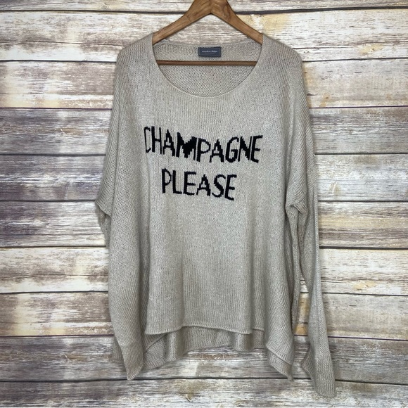 Wooden Ships M/L CHAMPAGNE PLEASE SWEATER - Picture 3 of 8